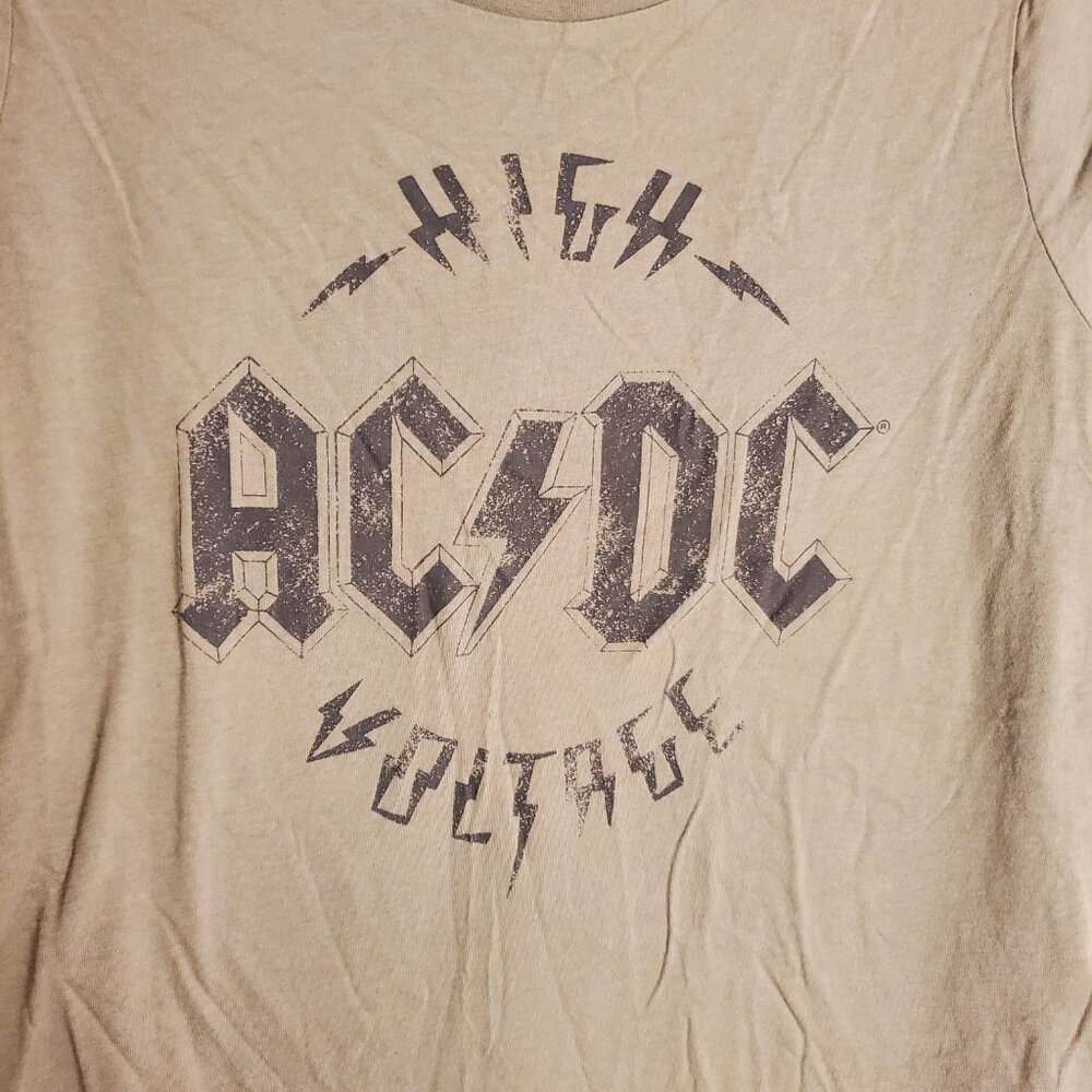 ACDC "High Voltage" Short Sleeve Green/Olive T-shirt Womens Sz XXL - Picture 4 of 7